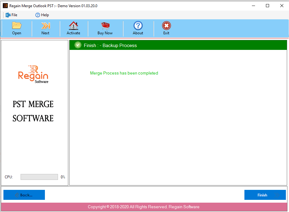 Successfully Save Merger PST File